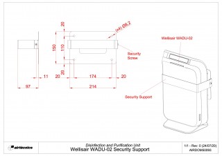 Dimensions Security Support Wellisair